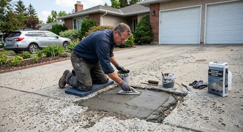 Concrete Driveway Crack Repair in Des Moines, IA